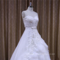 A Line Organza Lace Applique New Style Hotsale Wedding Dress